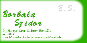 borbala szidor business card